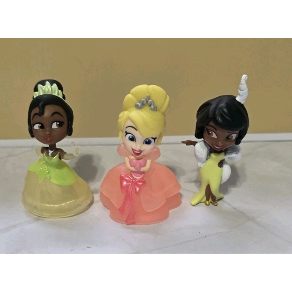 Disney Mini Comic Figures Tiana And Charlotte La Bouff Set Of 3 Figures